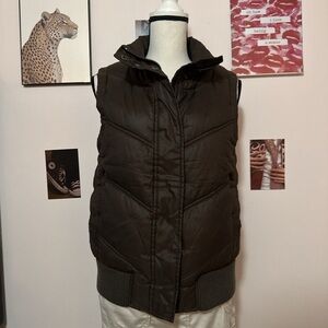 GAP Dark Brown Quilted Vest for Women
